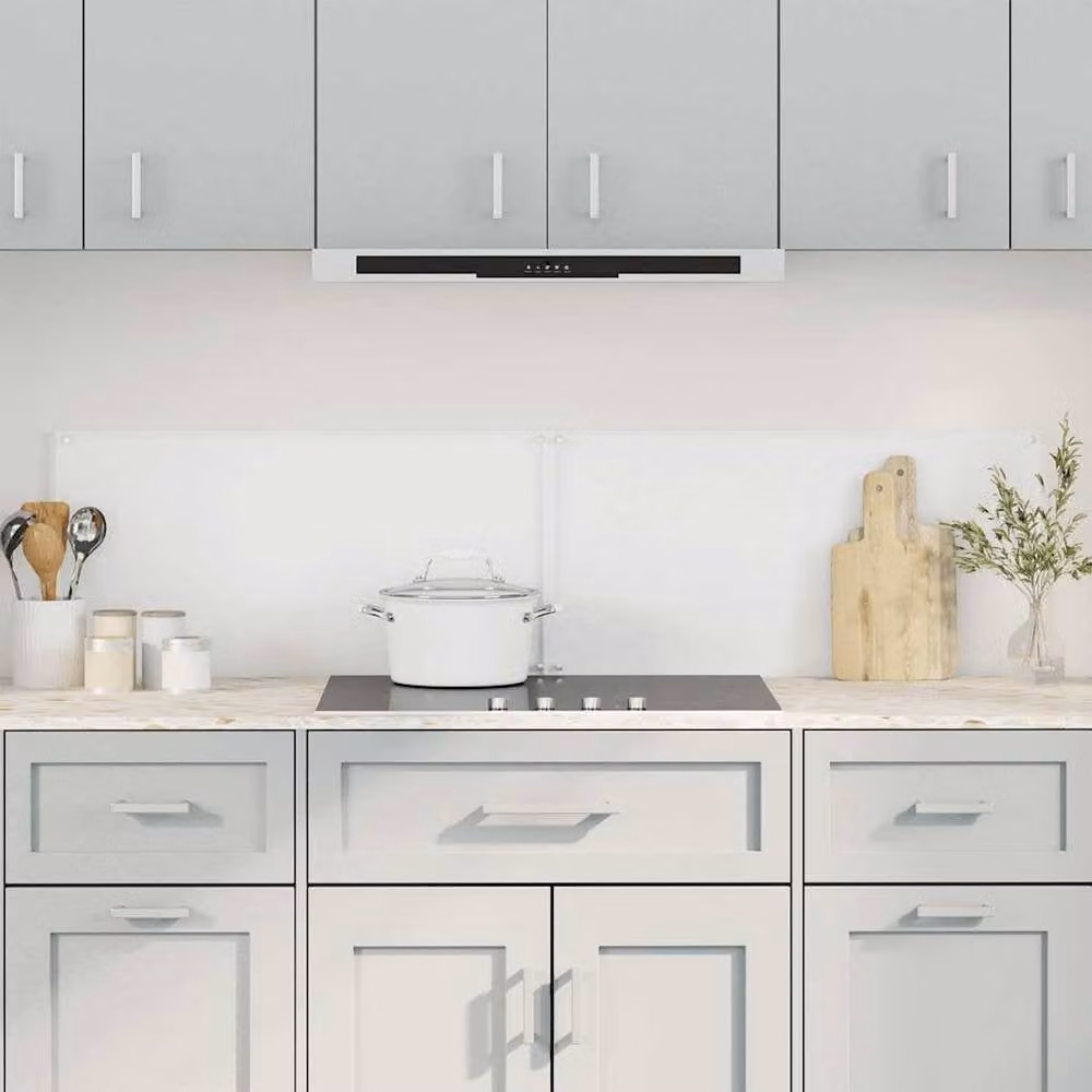 Berkfield Home Kitchen Backsplash 2 Pack, Transparent Tempered Glass, W: 80 cm, H: 40 cm – 1