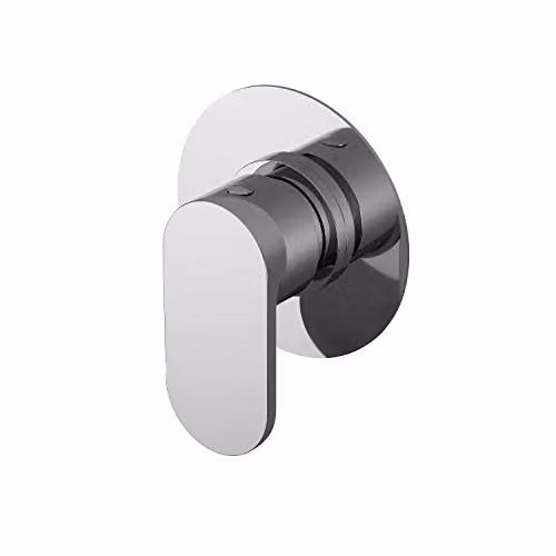 Nuie Binsey Modern Round Concealed Bathroom Shower Diverter with Single Lever Handle, Chrome