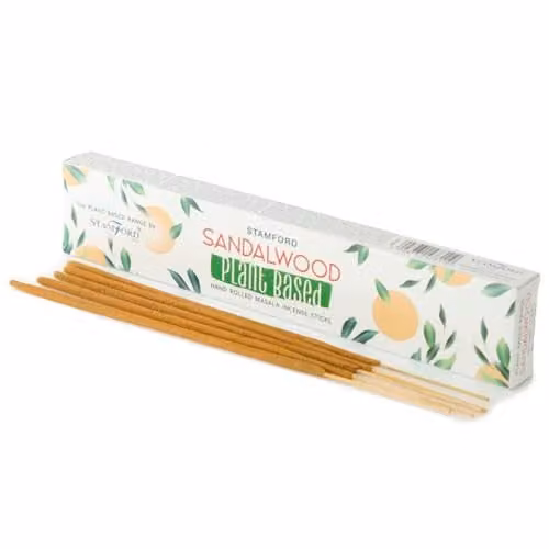 Puckator Stamford Premium Plant Based Masala Incense Sticks, Sandalwood Scented, 15 Sticks