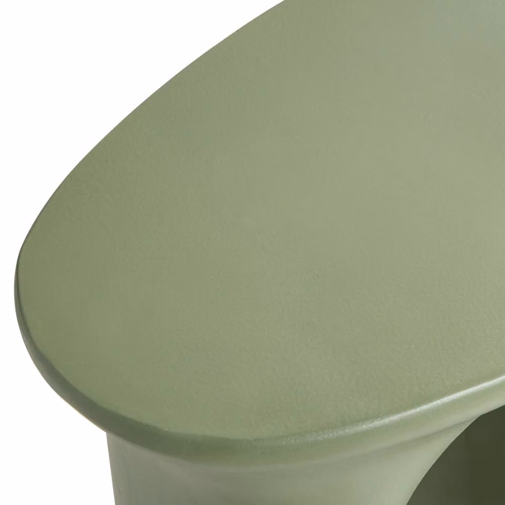 Wyld and Coco Green Magnesium Oxide Fibreglass Accent Side Table W: 42 cm, D: 28 cm – 4