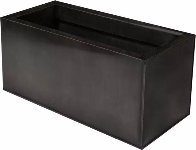 Primrose Black Steel Outdoor Planter Tub for Herb Gardens and Indoor Plants