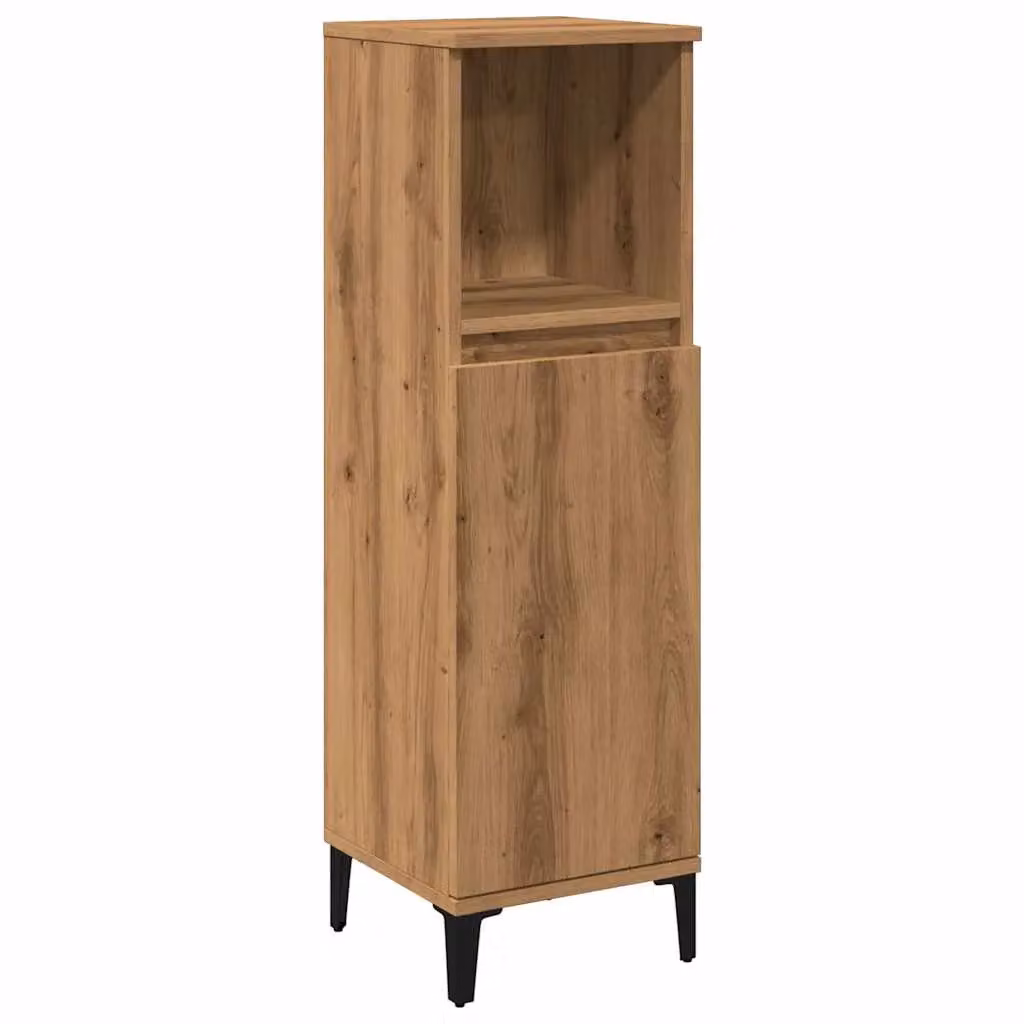 Berkfield Home Artisan Oak Bathroom Cabinet, Brown, W/D/H: 30 x 30 x 100 cm – 2