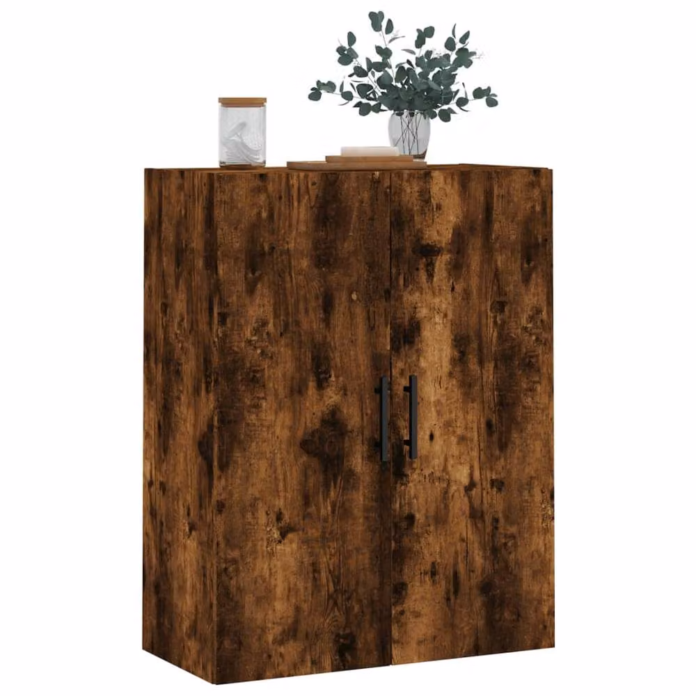 Berkfield Home Wall Mounted Smoked Oak Cabinet in Brown, W: 69.5 cm, D: 34 cm, H: 90 cm – 4