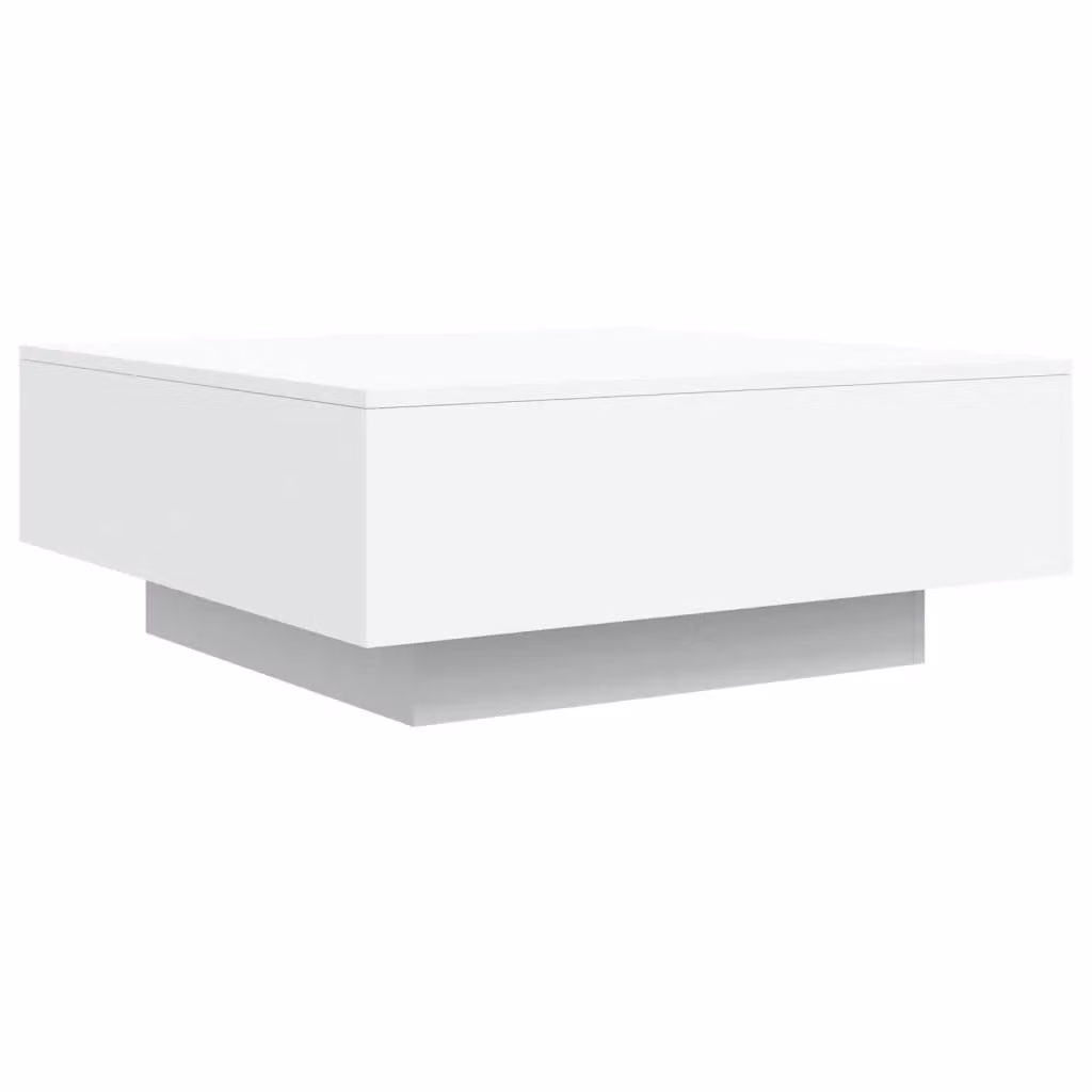 Berkfield Home Modern White Square Coffee Table in Engineered Wood W/D/H: 80 x 80 x 31 cm – 2