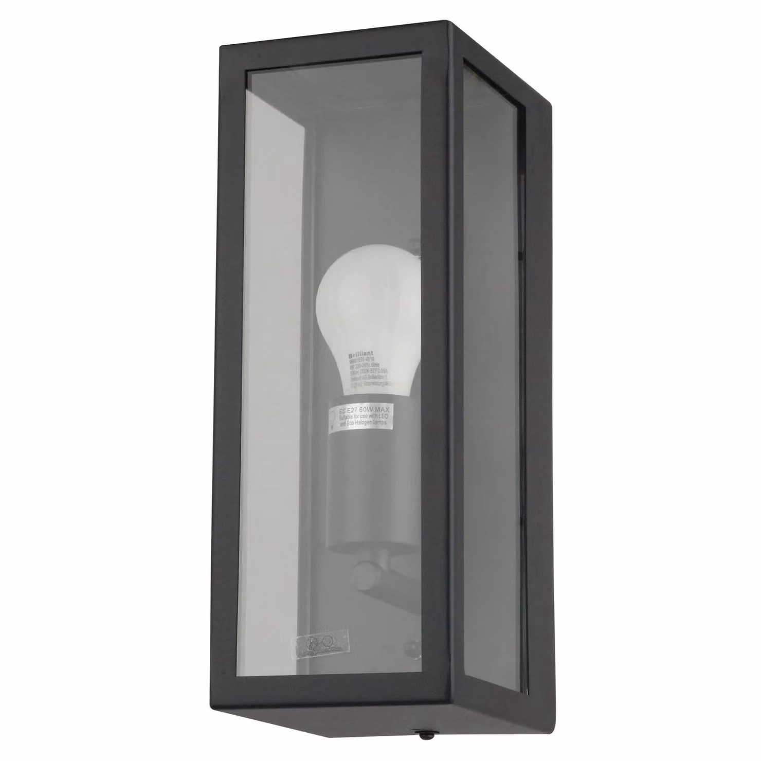 First Choice Lighting Montrose Black Outdoor Wall Light with Transparent Glass – 2