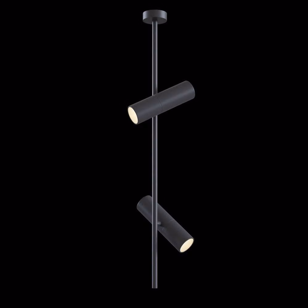 Netlighting Elti Black 2-Light Adjustable Ceiling Spotlight Pendant Lamp with GU10 Sockets – 2