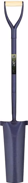 Pegdev Professional Newcastle Drainer Post Digging Shovel in Blue Heavy-Duty Steel