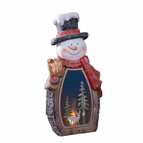 Samuel Alexander Frosty Glow Snowman Christmas Decoration with LEDs, White, Height: 45 cm – 3