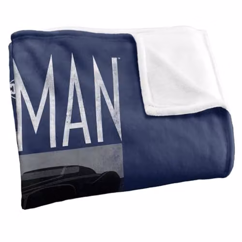 Warner Bros. Batman Caped Crusader Batmobile Super Soft Fleece Throw Blanket, Multicolour, W: 91.44 cm x L: 147 cm – 2