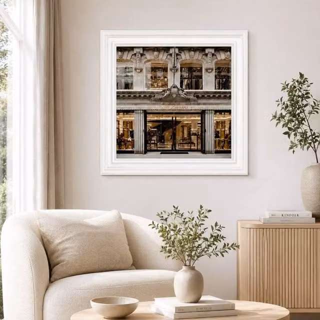 HOME LUXE INTERIOR Dolce & Gabbana White Step Frame Wall Art, 40 x 40 cm