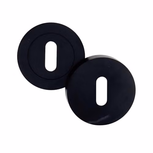 AXS Hardware Oval Profile Escutcheon Pair in Matt Black, 52mm