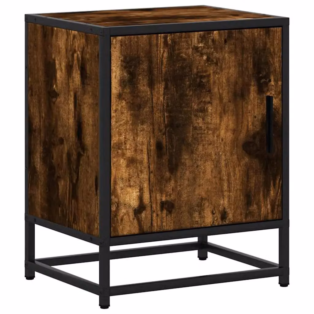 Berkfield Home Smoked Oak Bedside Cabinet in Brown, W/D/H: 40 x 31 x 50 cm – 2