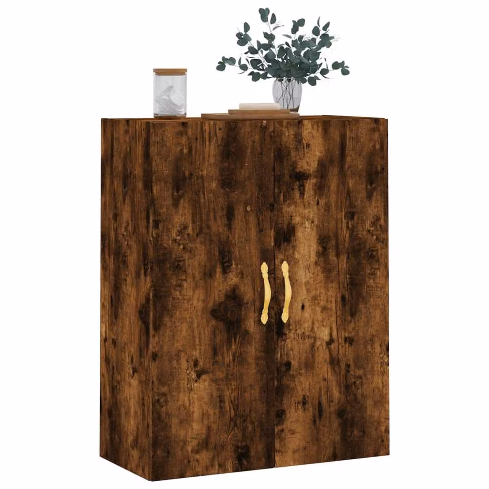 Berkfield Home Wall Mounted Smoked Oak Cabinet in Brown, W/D/H: 69.5 x 34 x 90 cm – 4