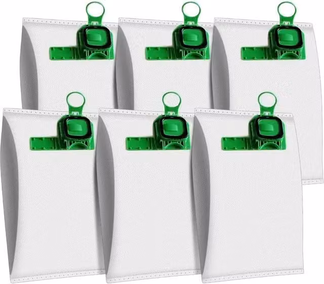 FLAVORA White Vacuum Cleaner Bags, 6 Pack, W: 100 cm, D: 15 cm