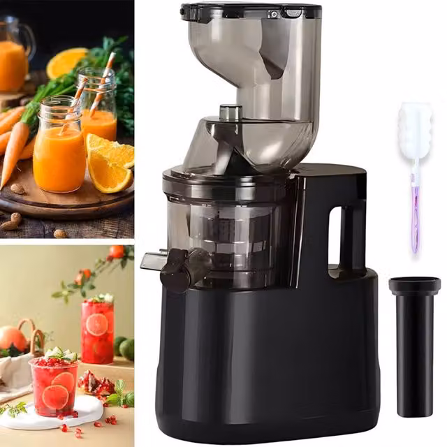 Hinsinc Electric Slow Masticating Juicer in Black – 1