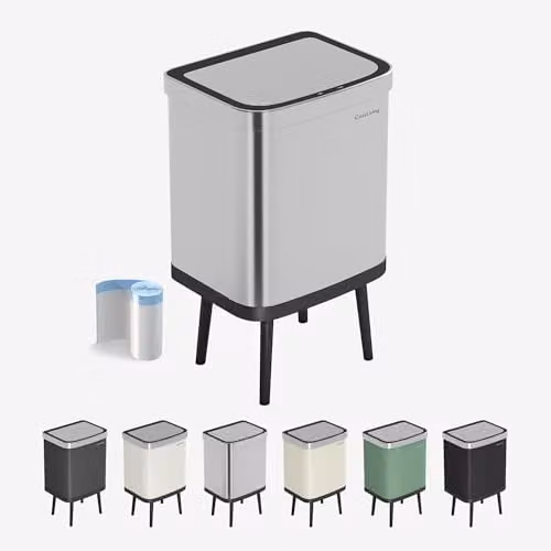 MCC Direct 35L Smart Sensor Motion Activated Kitchen Waste Bin in Silver – 1