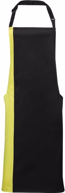 Premier Contrast Workwear Bib Apron, Pack of 2, Black