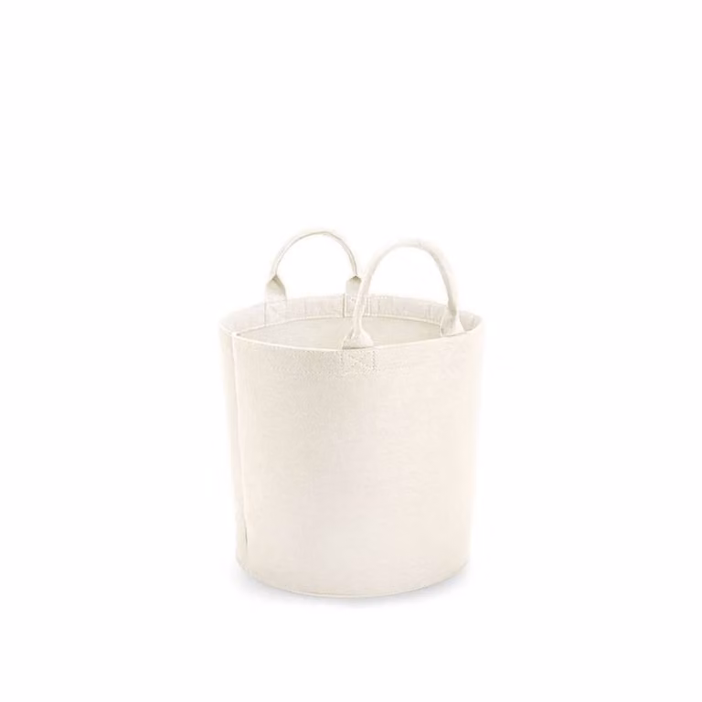 Bagbase White Fabric Felt Trug, W/D/H: 40 x 40 x 40 cm