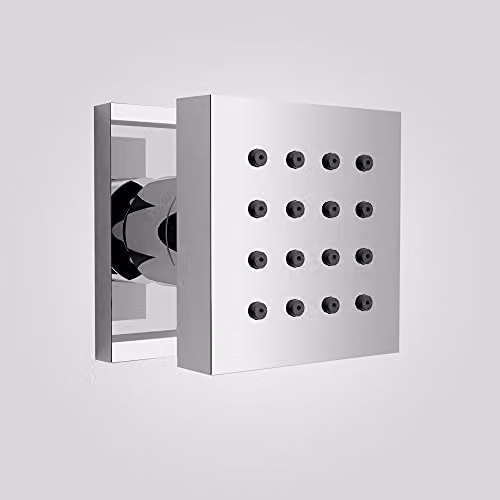 Nes Home Single Square Chrome Plated Brass Body Massage Jet in Metallic Silver – 2