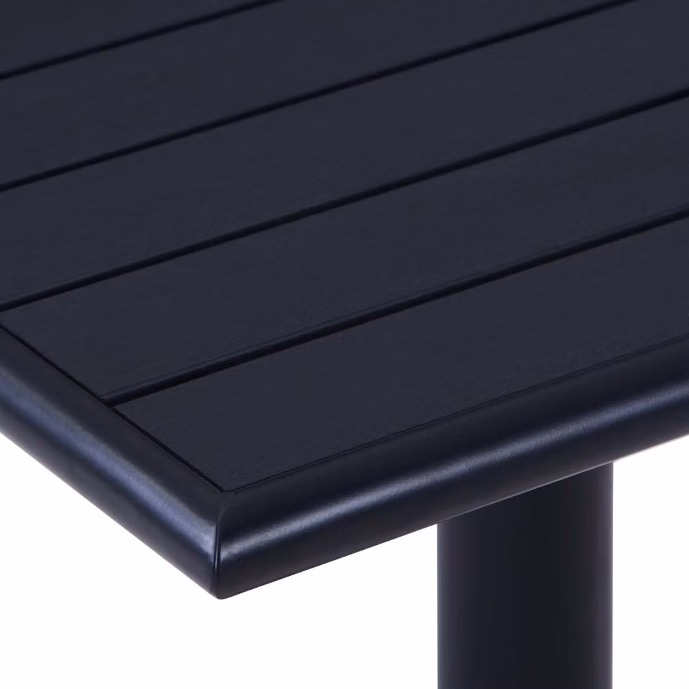 Berkfield Home Black Square Garden Table W/D/H: 80 x 80 x 75 cm – 3