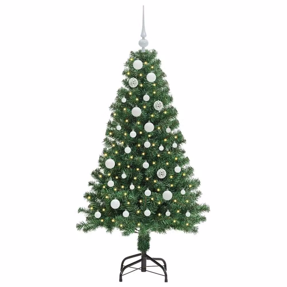 Berkfield Home Artificial Christmas Tree with 150 LEDs and Stand, Green, Height: 150 cm – 3