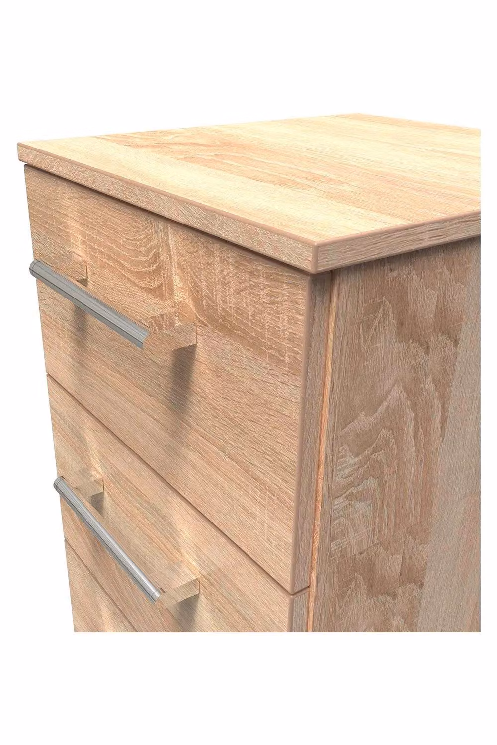 Ready Assembled 2 U Cornwall 3 Drawer Bedside Cabinet in Oak Brown and Beige – 2