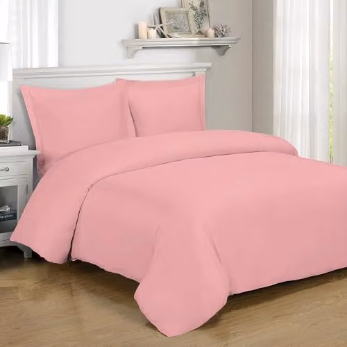 Home Sweet Home UK Pink Microfibre Duvet Cover and Pillowcase Set, Super King, Duvet: 200 x 200 cm, Pillowcase: 48 x 74 cm – 3