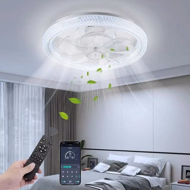 Kelvenix 6 Speed Large LED Ceiling Fan with Remote Control, White