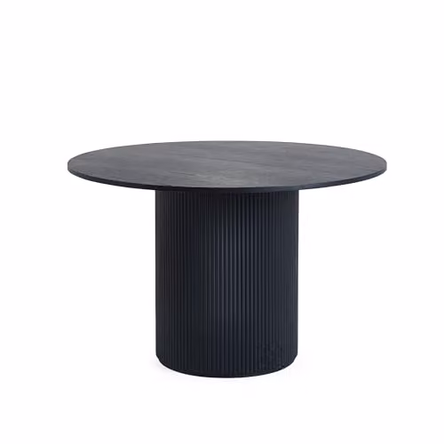 Julian Bowen Louis Round Black Ash Dining Table, Diameter: 120 cm, Height: 76 cm – 2