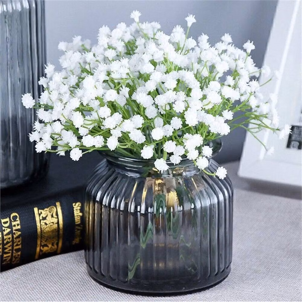 FLAVORA 10-Piece White Artificial Gypsophila Silk Floral Bouquet – 2
