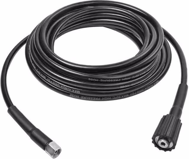 NESTLUNE 8m High Pressure Washer Hose Pipe and Jet Wash Lance in Black