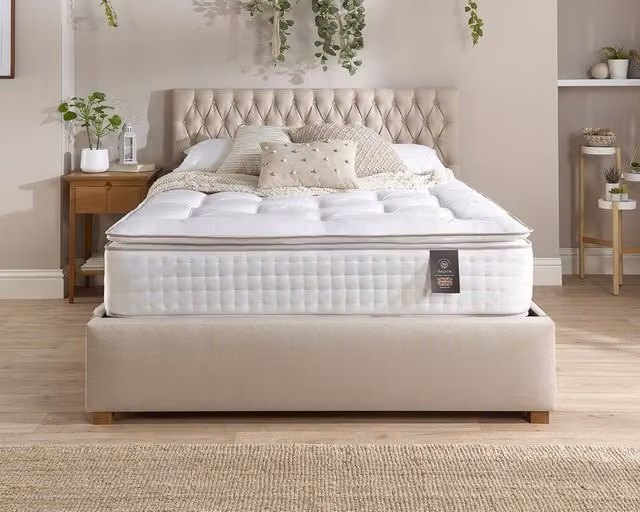 Aspire 5000 Pocket Spring Wool Cashmere and Silk Pillowtop Mattress in White