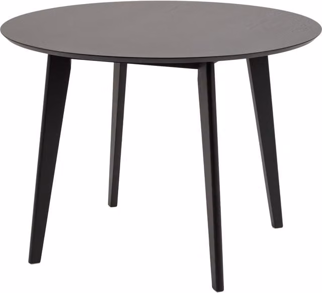 Furniture To Go Roxby Round Lacquered Oak Dining Table in Black