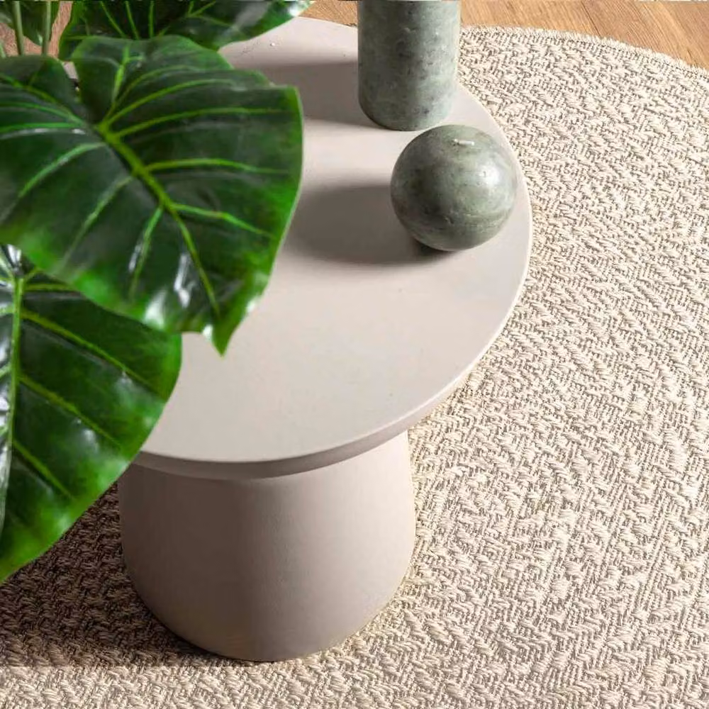 Berkfield Home Zizur Round Jute-Look Rug in Beige, Diameter: 120 cm – 2