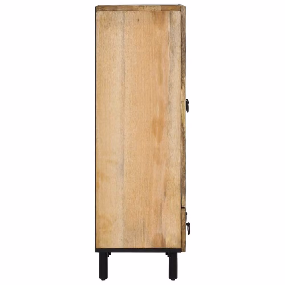 Berkfield Home Mango Wood Highboard in Brown, W/D/H: 60 x 33 x 100 cm – 4