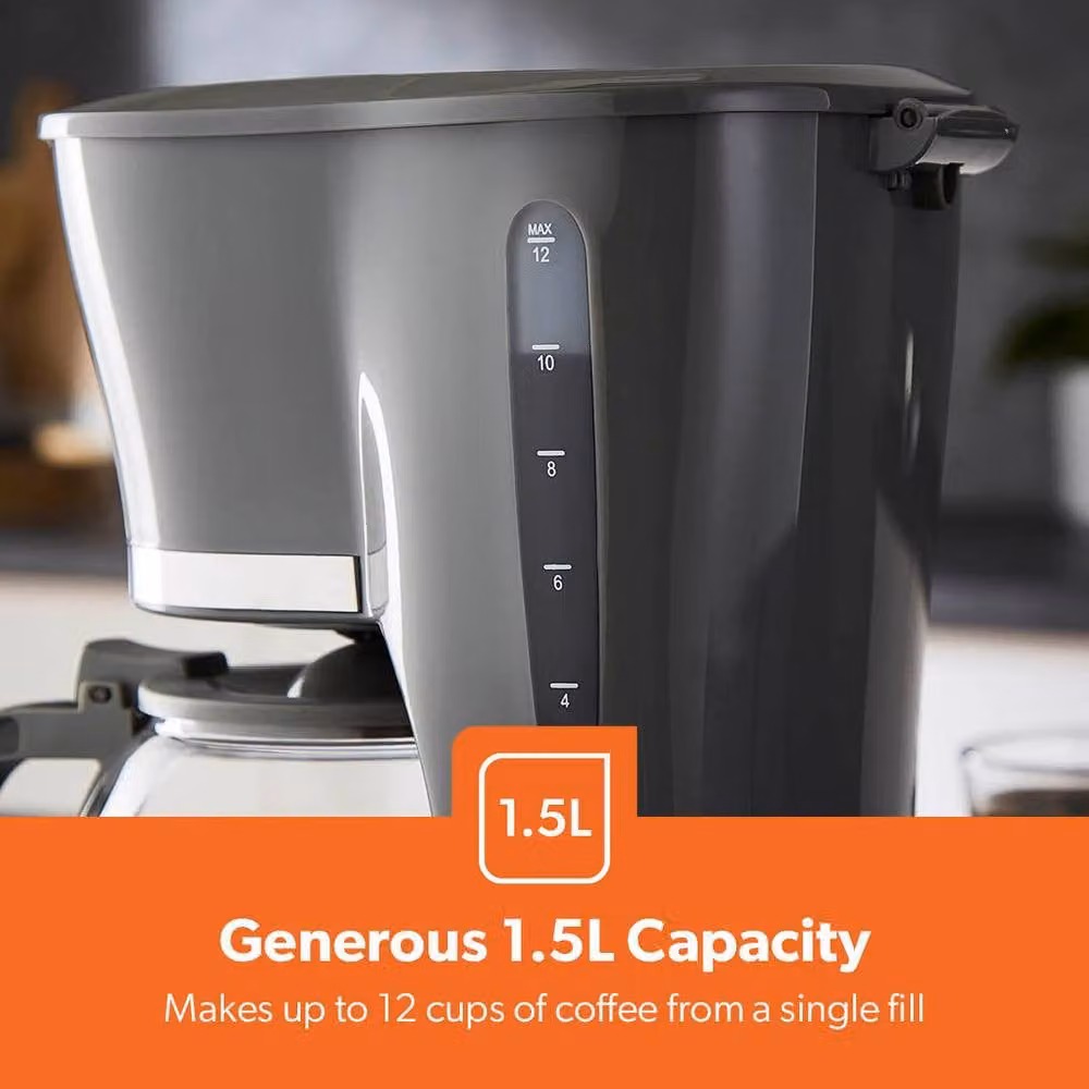 Geepas Grey Kettle, Toaster and 1.5L Filter Coffee Machine Set – 2