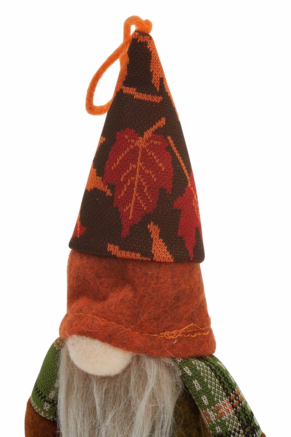 Garden Sanctuary LED Thanksgiving Harvest Maple Gnome Plush Doll in Orange – 4