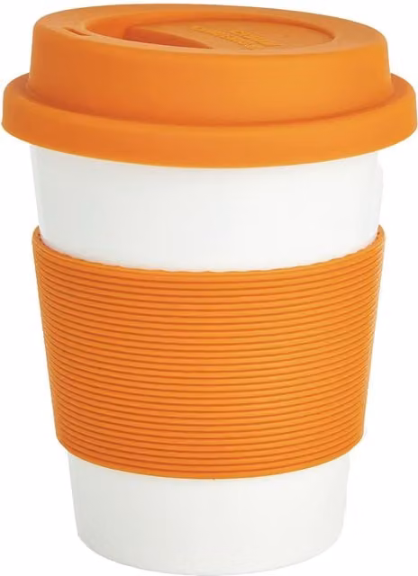 XD Design Polylactic Acid Mug in Orange with Lid, 350 ml