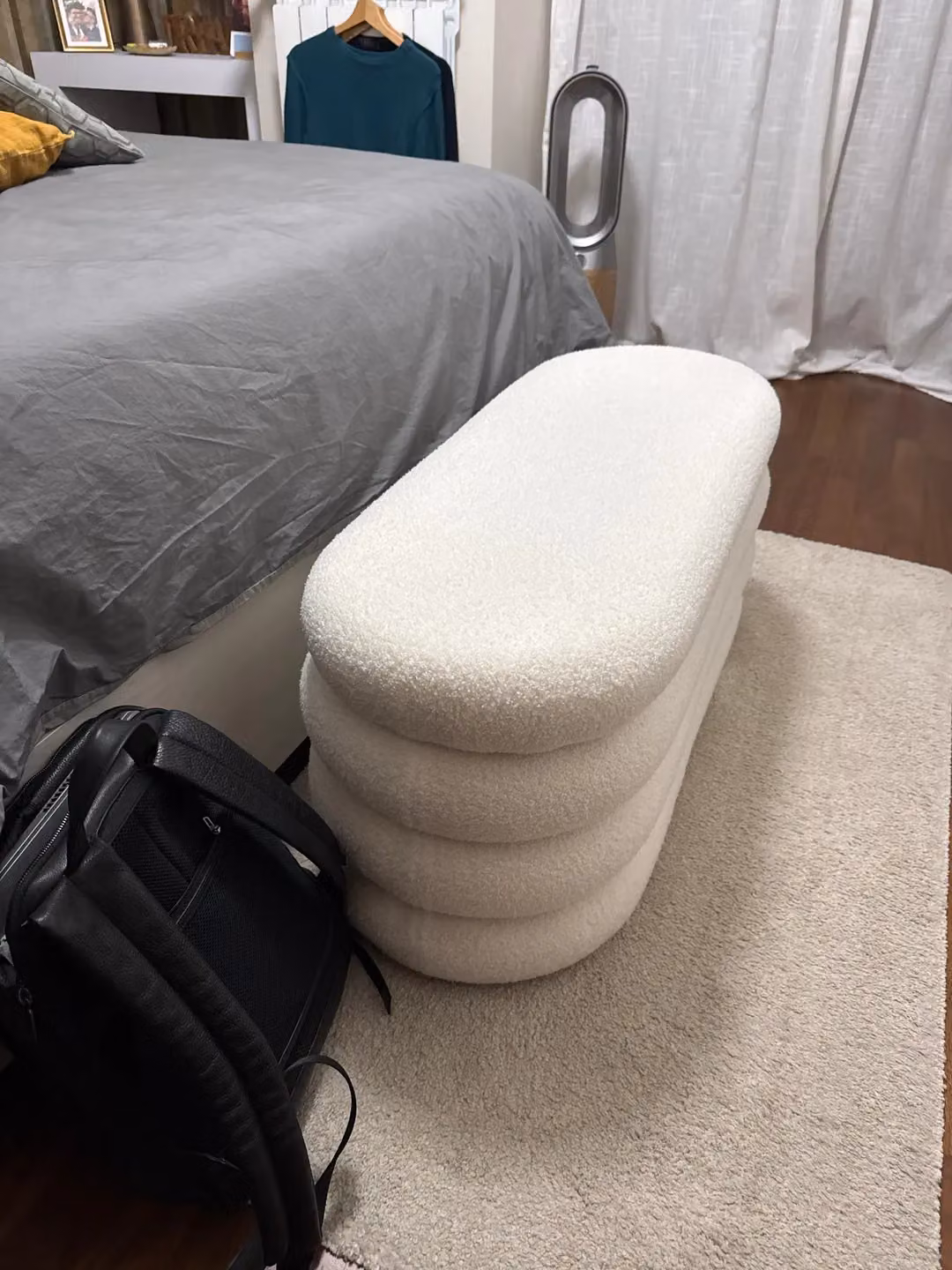 Nordlys Scandinavian Design Upholstered Storage Bench in White – 4