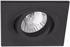 Netlighting Rad Square Black Recessed Adjustable Downlight GU10