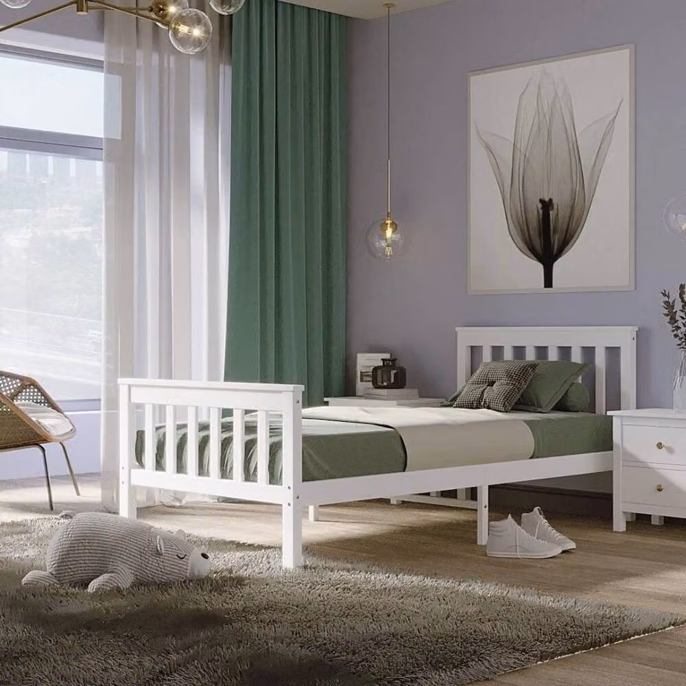 EONLION White Solid Pine Wooden Kids Bed, W/D/H: 90 x 190 cm – 3