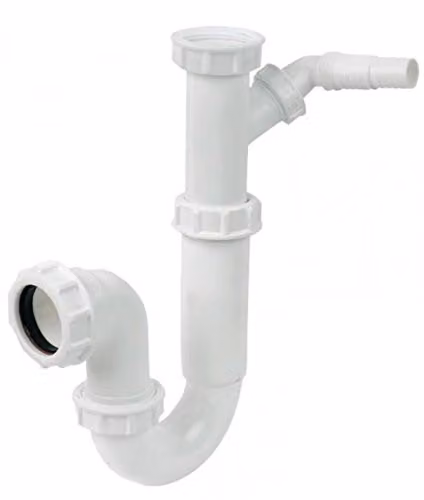 FloPlast Adjustable Half P Trap 76x40mm in White