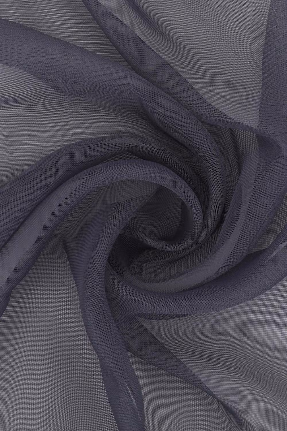 Neel Blue Semi-Transparent Voile Curtain Pair in Blue and Grey, 2 Panels, Width: 142 cm, Drop: 229 cm – 3