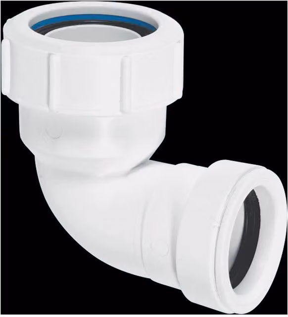 McAlpine 90 Degree Multifit Bend 1.25 inch to 32mm Pushfit in White