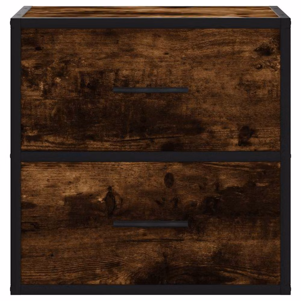 Berkfield Home Set of 2 Wall-mounted Bedside Cabinets, Smoked Oak Brown, W: 40 cm, D: 31 cm, H: 39.5 cm – 5