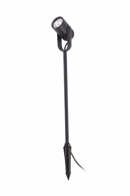 Netlighting Slot Outdoor LED Ground Spike Light, Black, 14W, 3000K Warm White, IP65