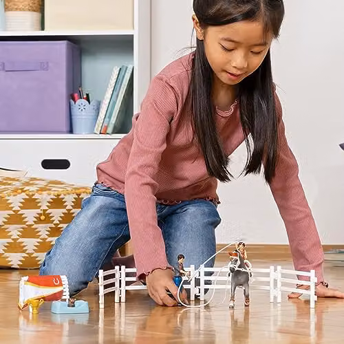Schleich Horse Club Mia's Vaulting Set, Multicolour, H x W x D: 6.6 x 24.5 x 19 cm – 2