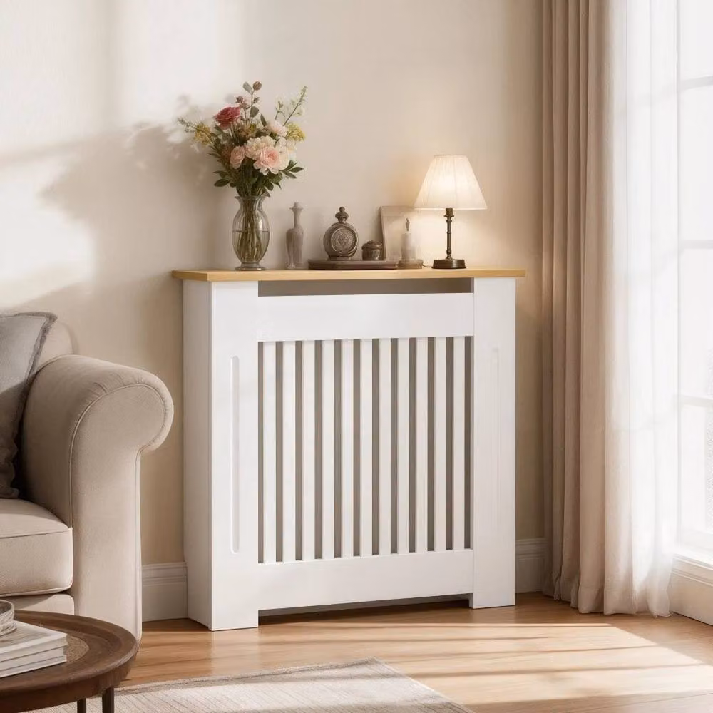 SPETLEK Vertical Radiator Cover in White, W/D/H: 78 x 20 x 83 cm – 3