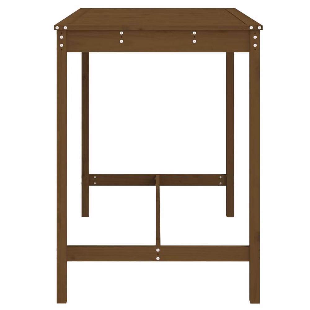 Berkfield Home Rectangular Garden Table in Brown Solid Pine Wood, W: 121 cm, D: 82.5 cm, H: 110 cm – 4