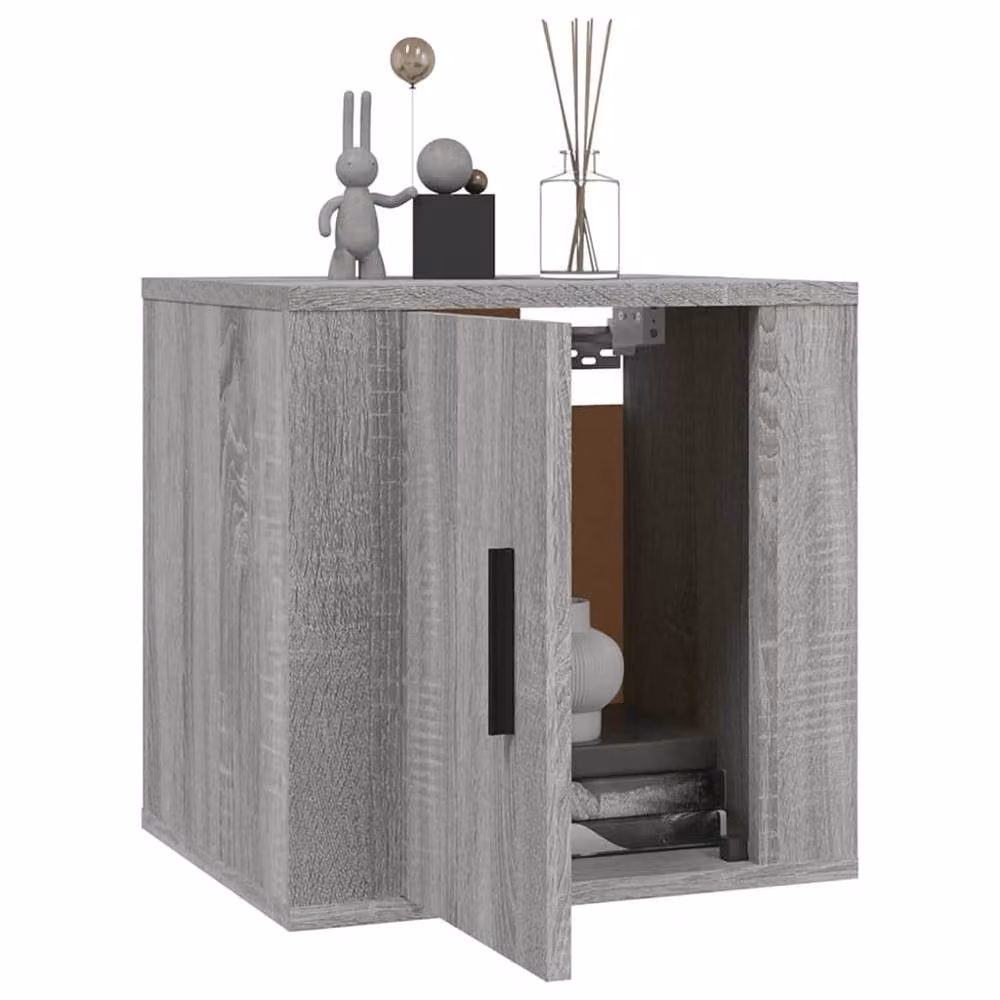 Berkfield Home Wall Mounted TV Cabinets, 2 Piece, Grey Sonoma, W: 40 cm, D: 34.5 cm, H: 40 cm – 2